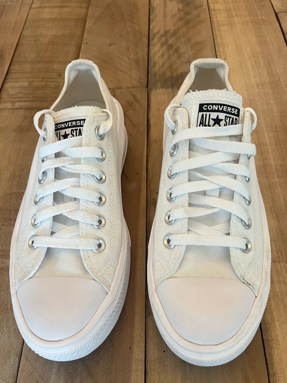 Converse Chuck Taylor All Star Move Low Top Platform Canvas White Size 7.5